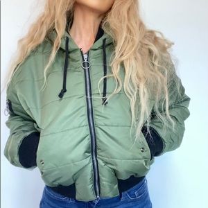 NWOT Hudson Cropped Bomber Jacket